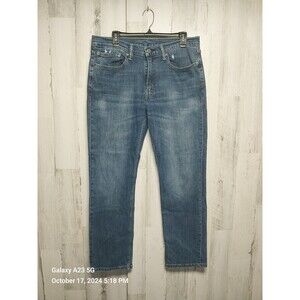 Vintage Levis 514 Jeans 34 x 30 Medium Wash Straight Blue Red Tab Denim